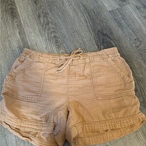 Old Navy Women's Light Brown Drawstring Bermuda Shorts